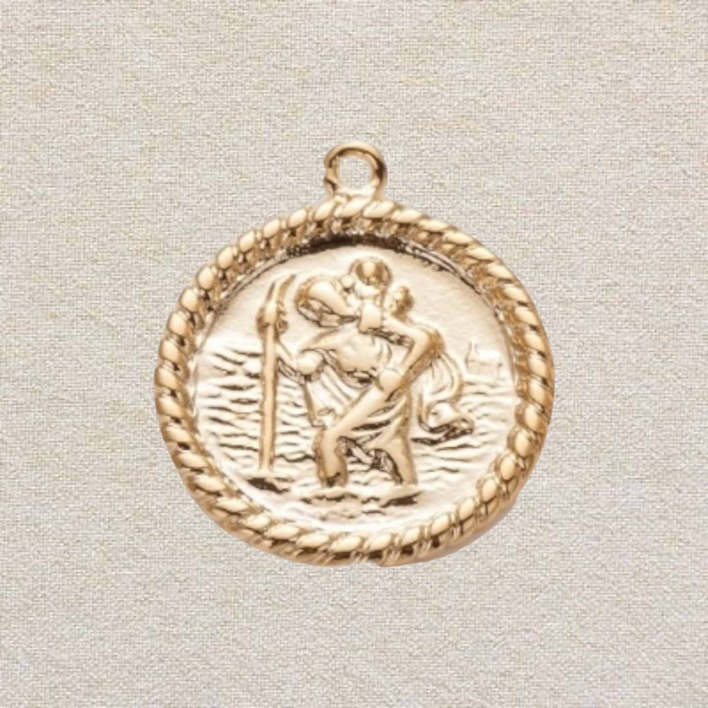 gold saint christopher charm