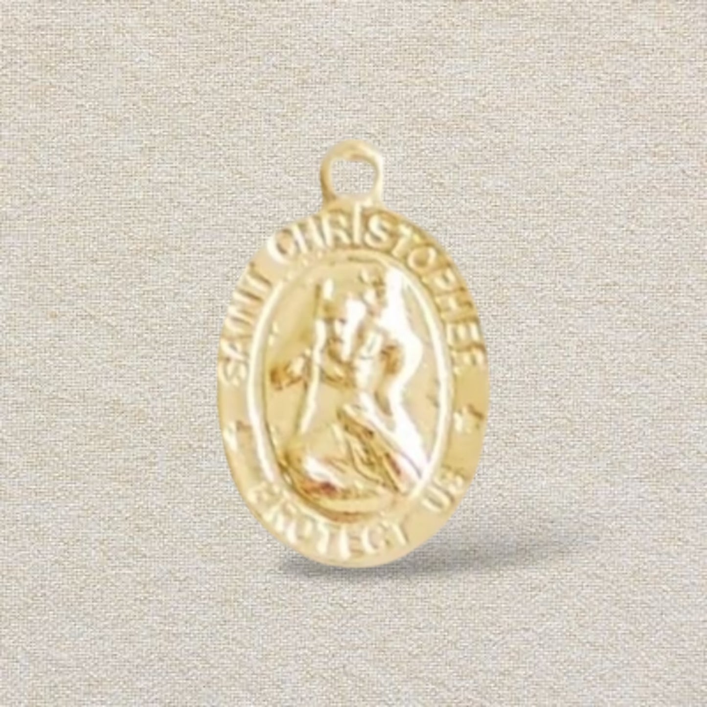 *14k gold filled* saint christopher charm