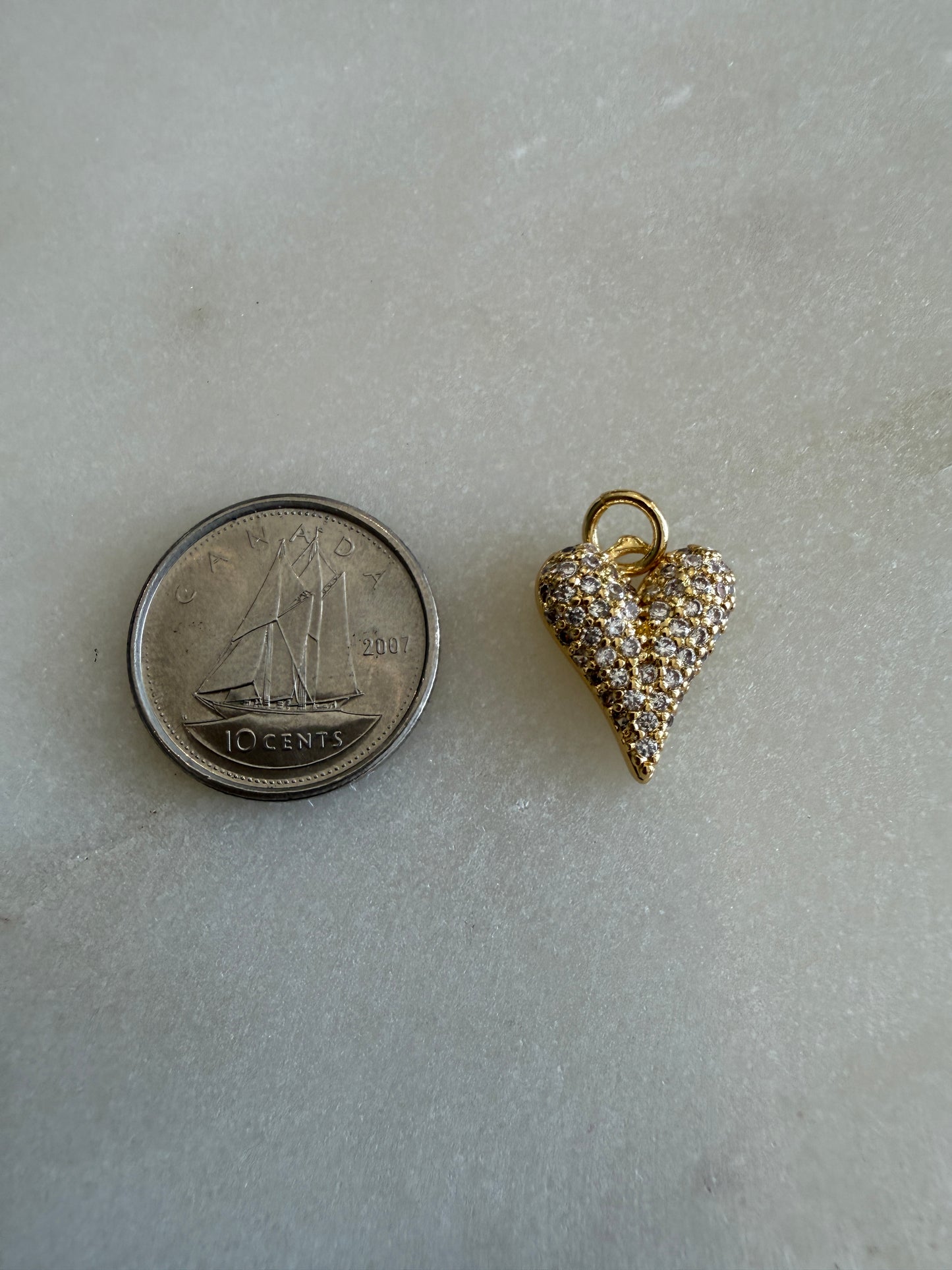 heart rhinestone charm