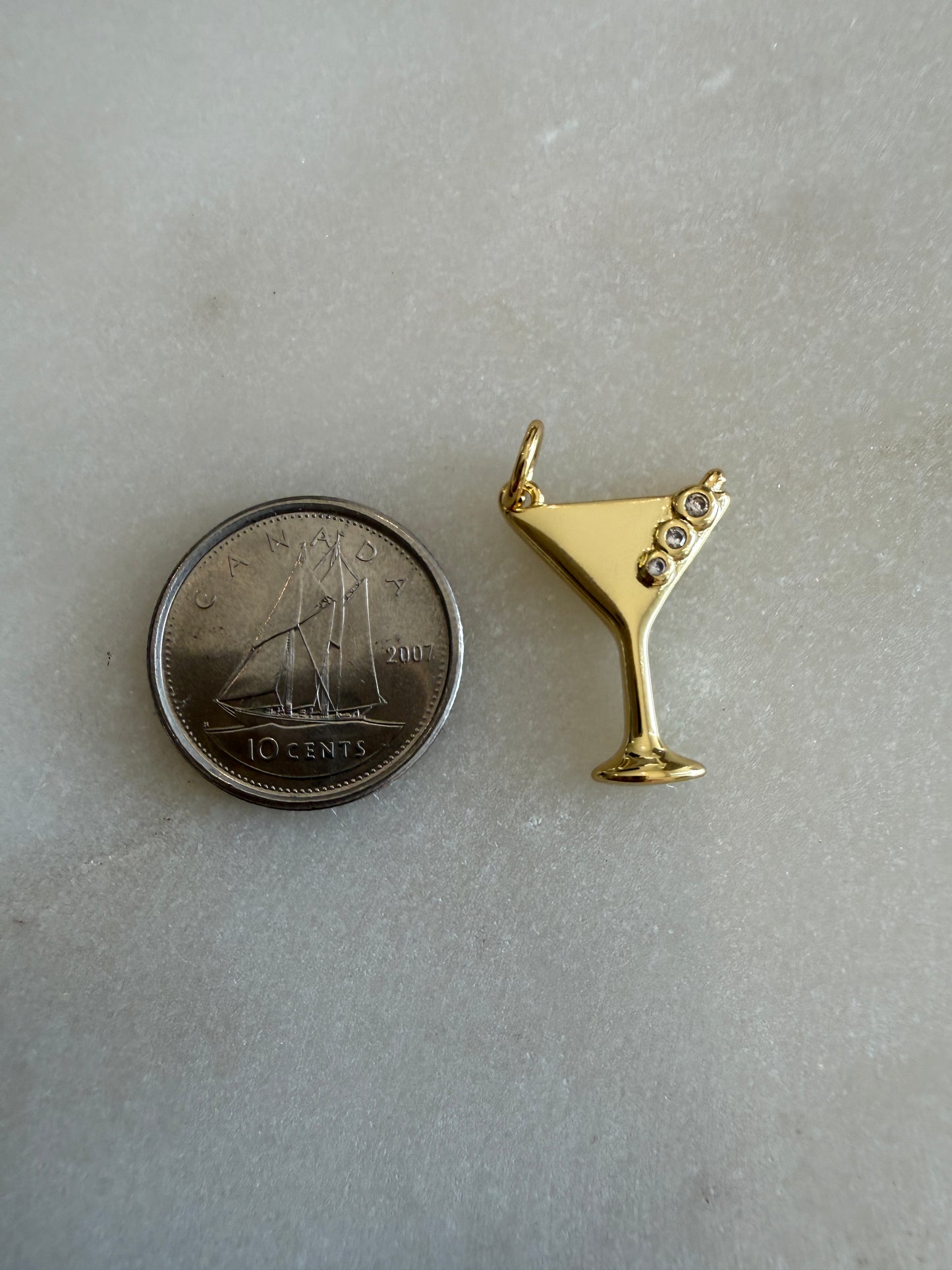 martini charm (big)