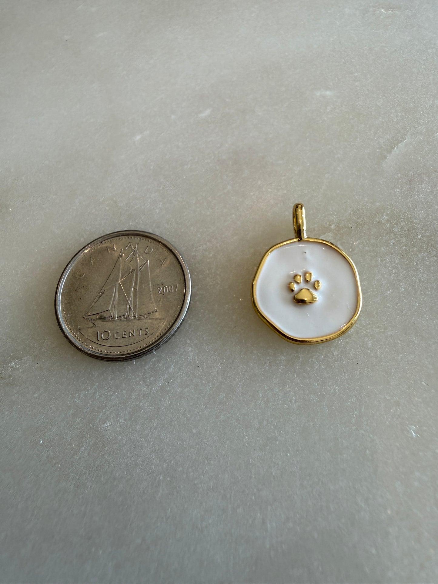 paw pendant pink