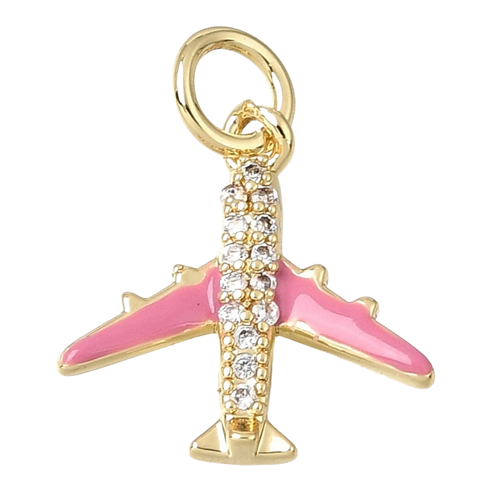 pink airplane charm
