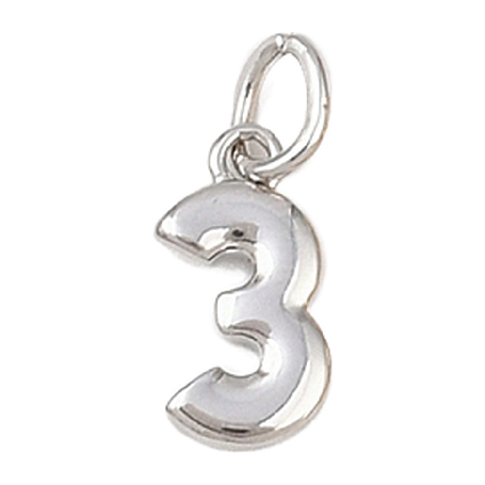 silver number charm (3)