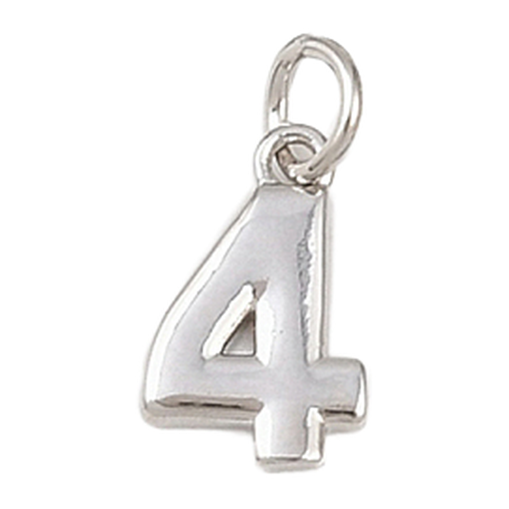 silver number charm (4)