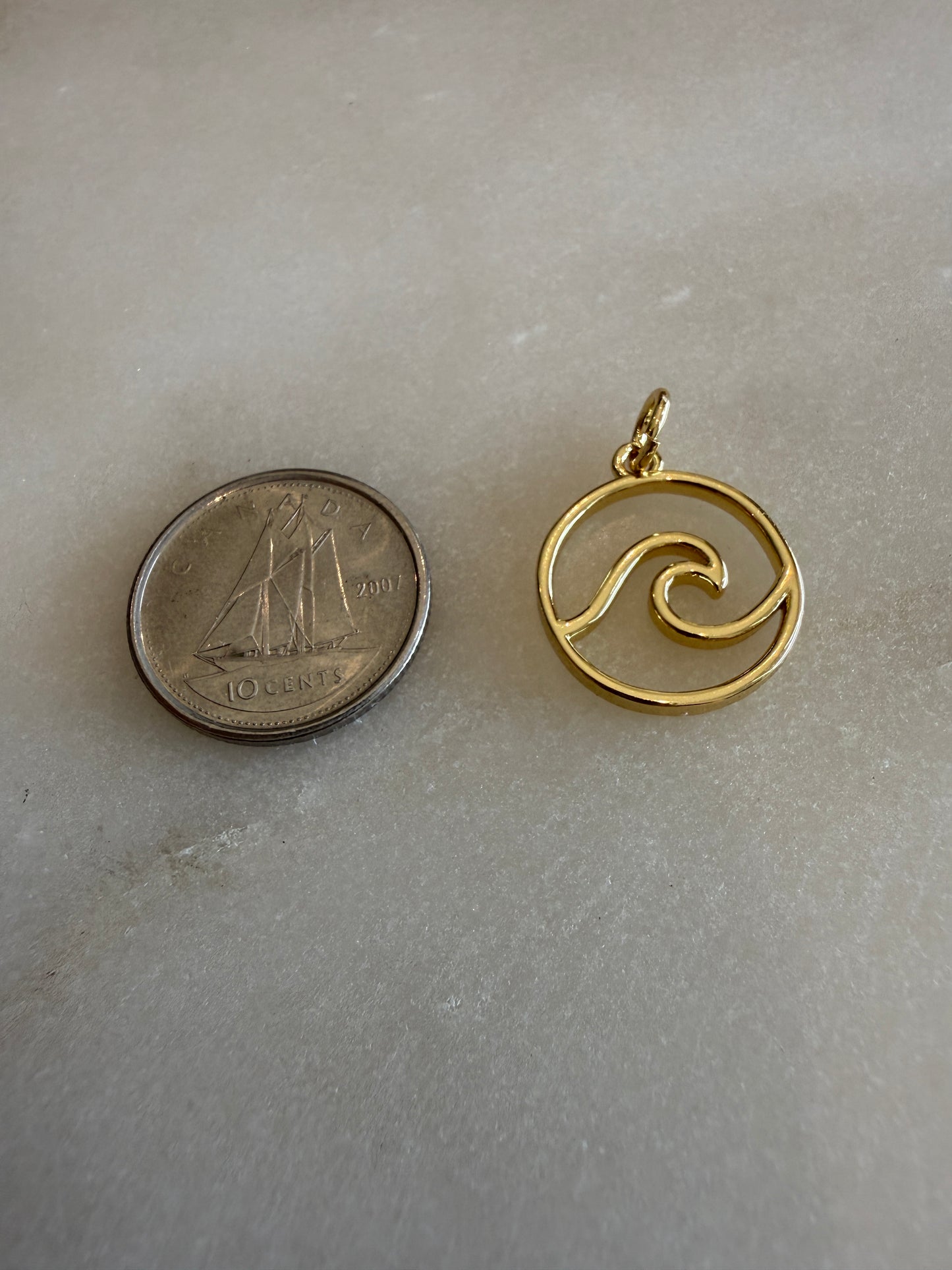 wave charm gold