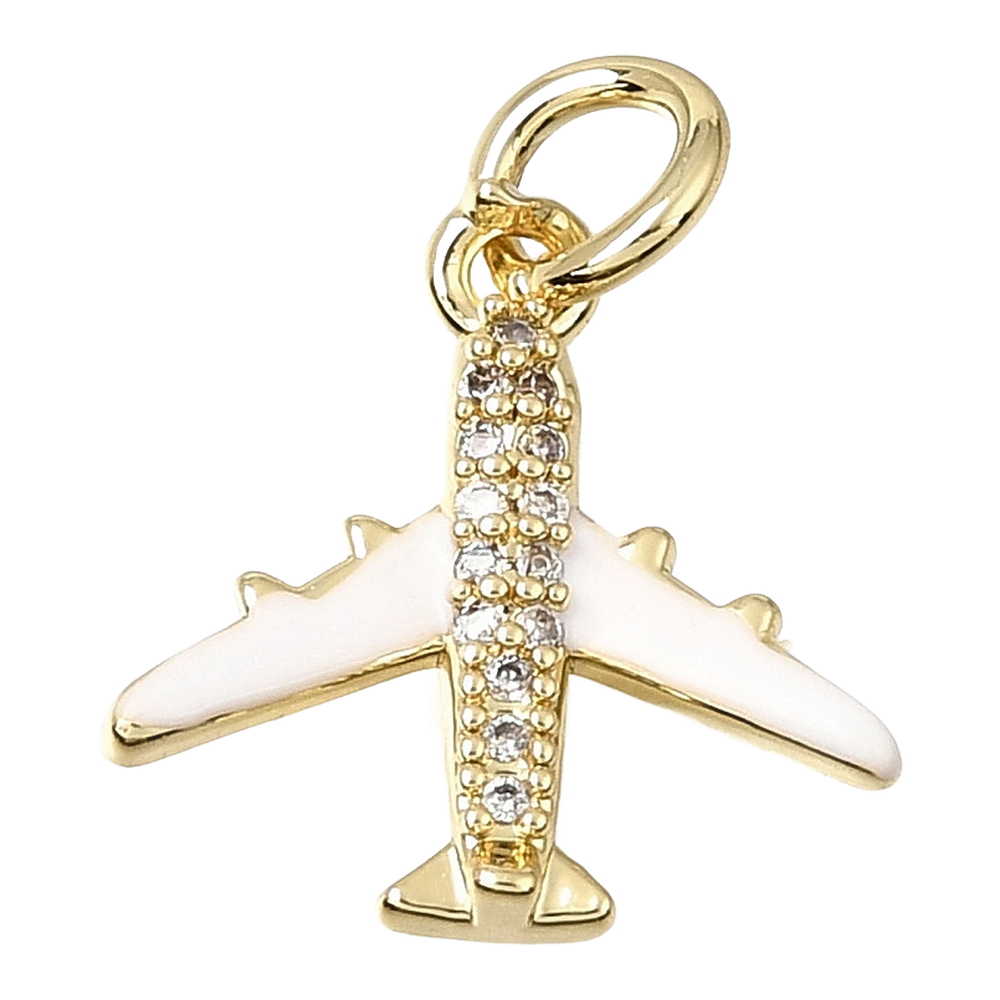 white airplane charm