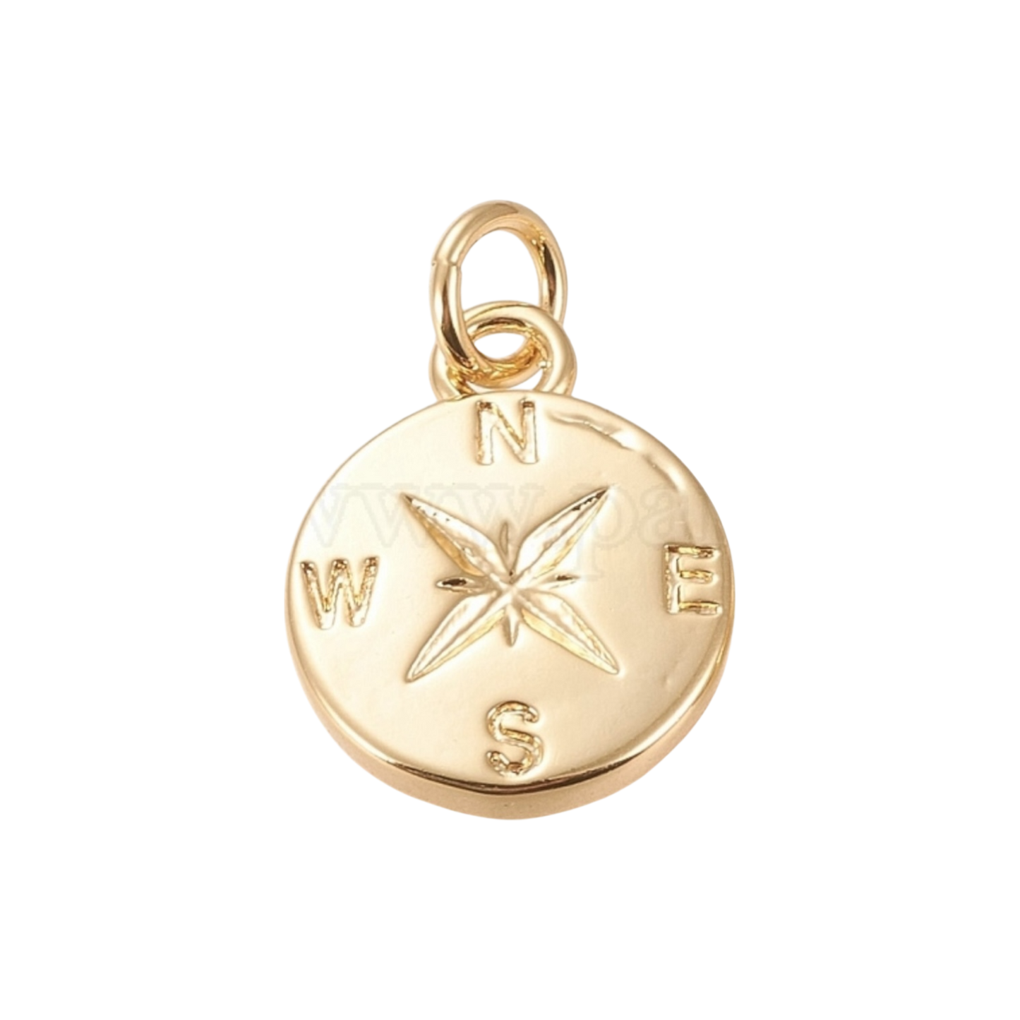 gold compass charm