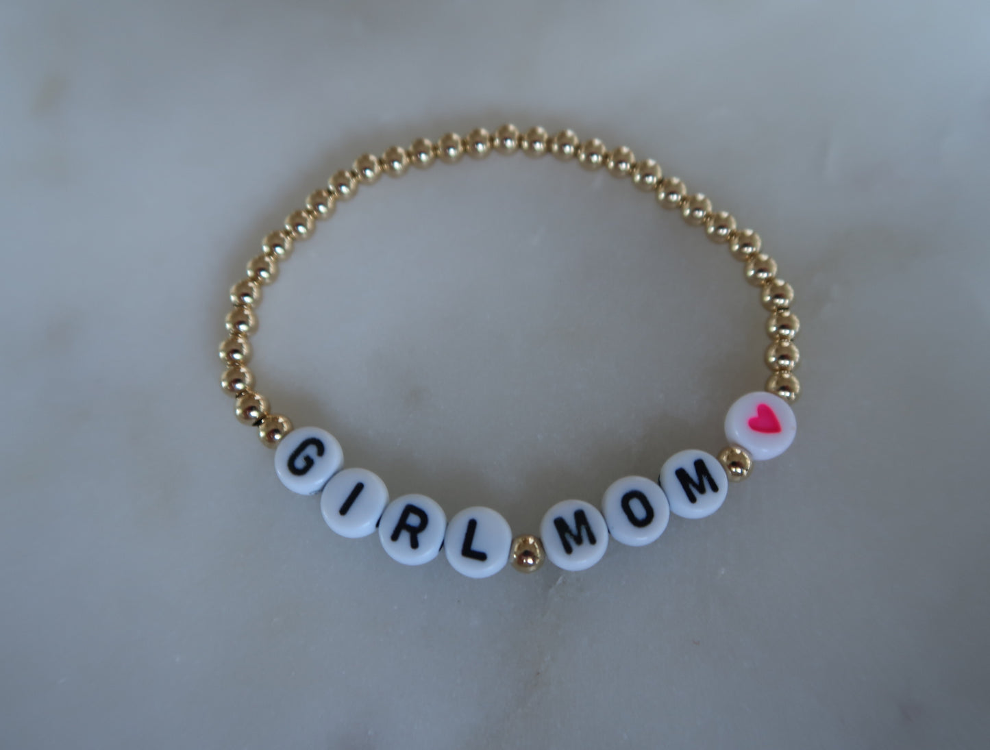 girl mom beaded bracelet