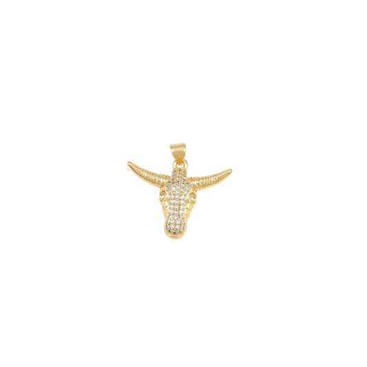 longhorn charm rhinestone
