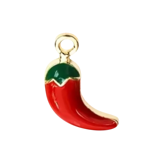 red pepper enamel charm