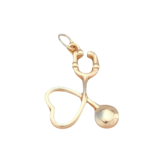 gold stethoscope charm