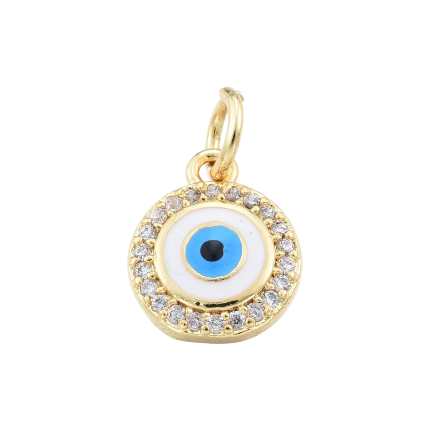 gold and blue evil eye rhinestone charm 2