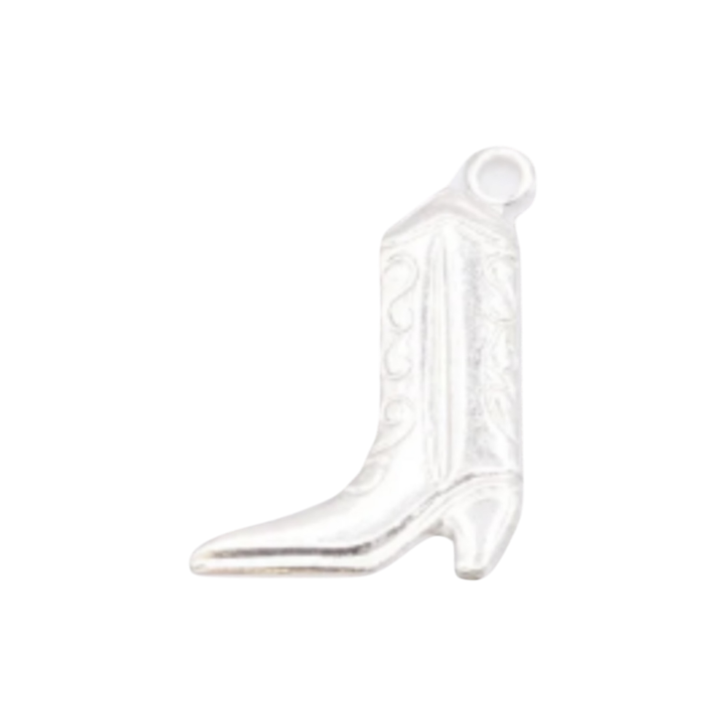 silver cowboy boot charm (small)