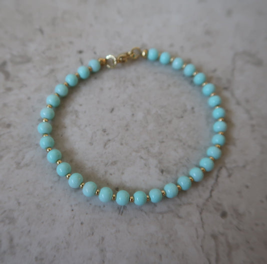 beachside beaded bracelet (blue lagoon)