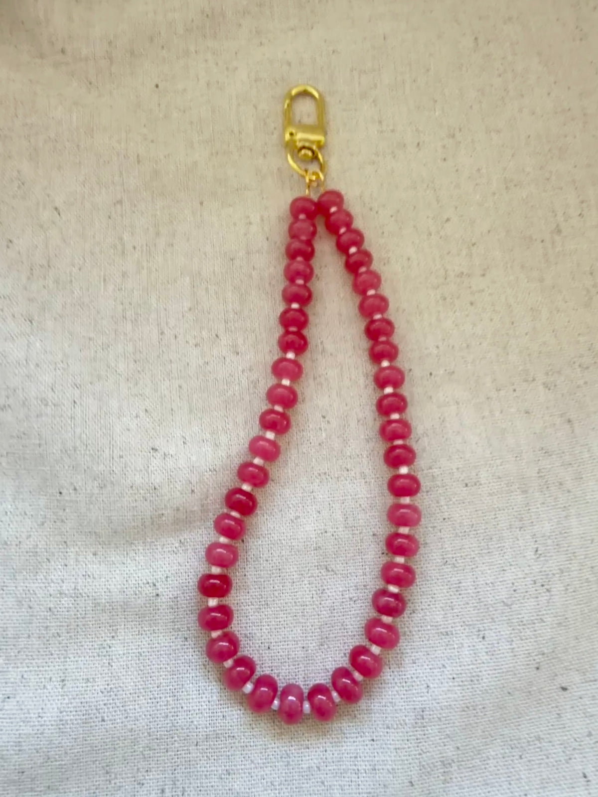 beaded phone charm (watermelon)