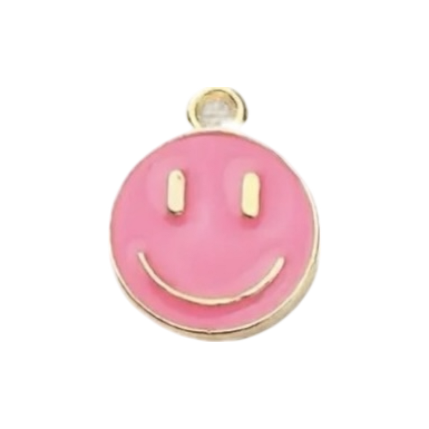 smiley face enamel charm