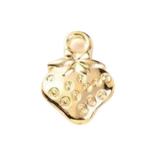 gold strawberry charm (2)