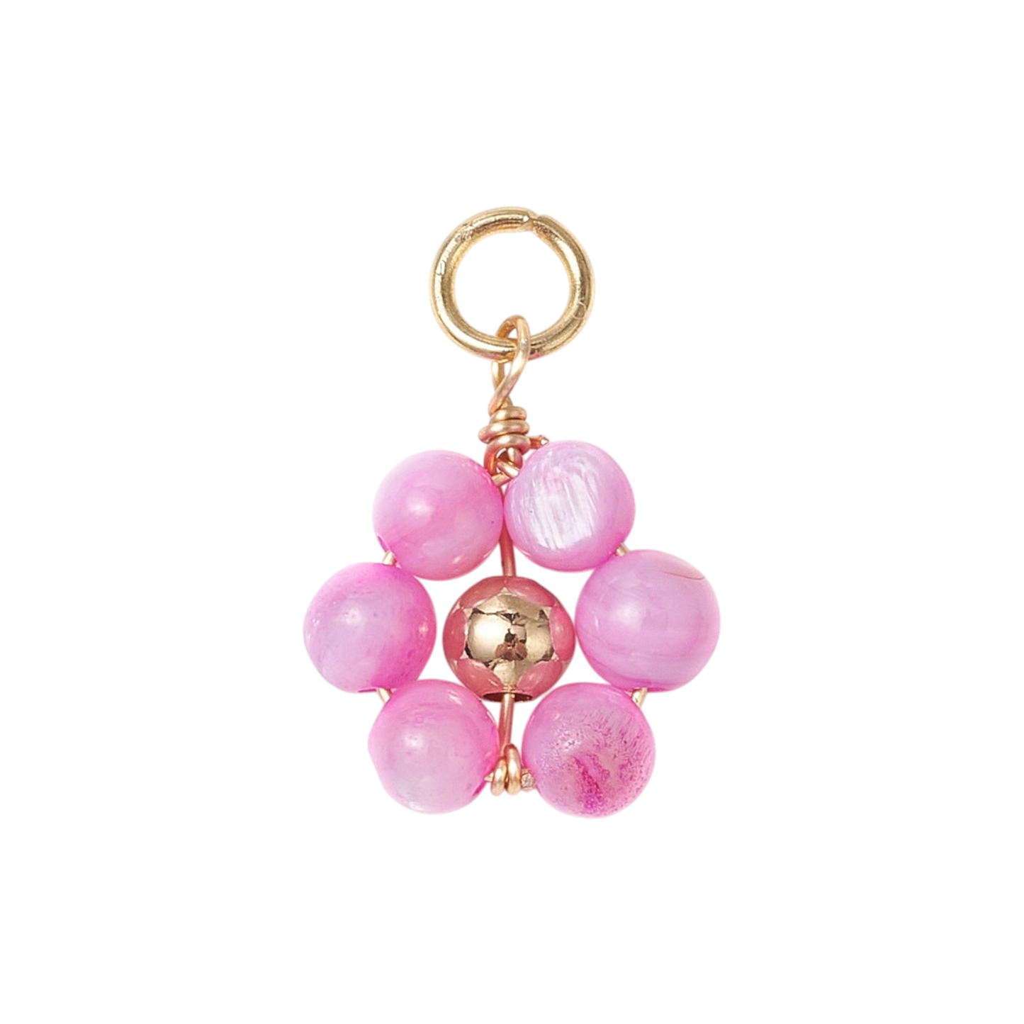 beaded daisy charm