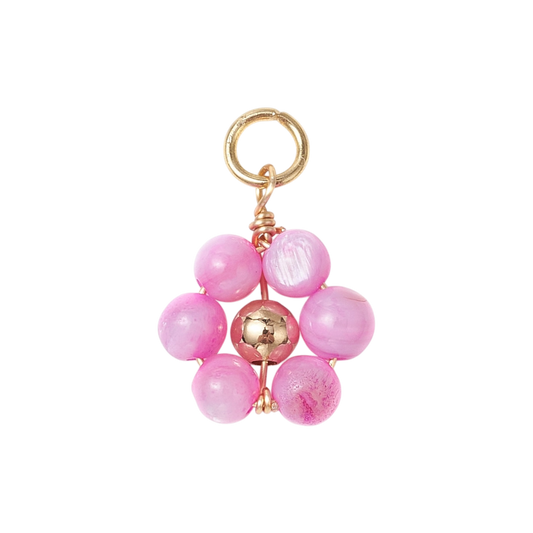 beaded daisy charm