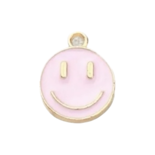 smiley face enamel charm