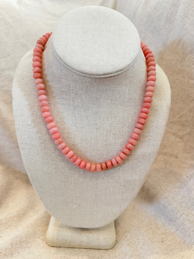 Dusty Rose Chunky Beaded Necklace