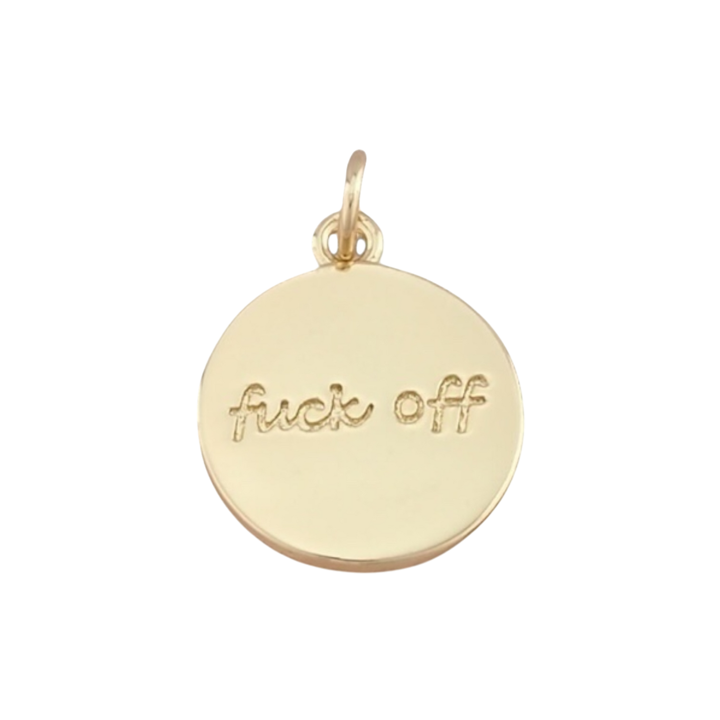 gold fuck off charm