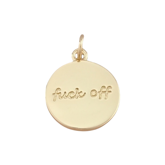 gold fuck off charm