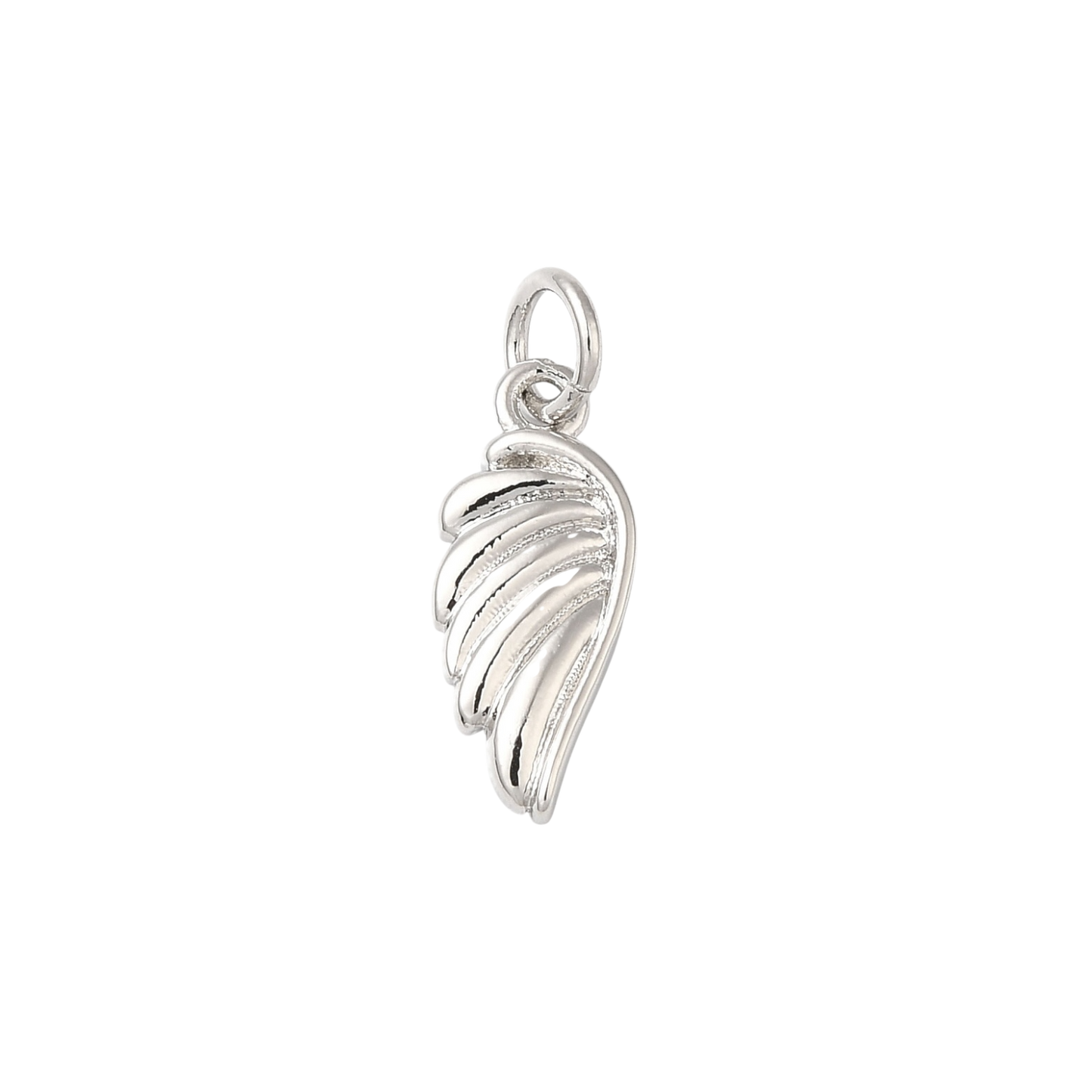 silver angel wing charm