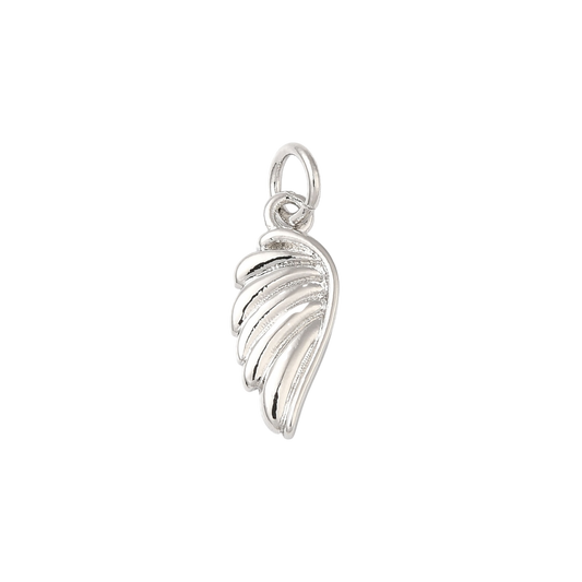 silver angel wing charm