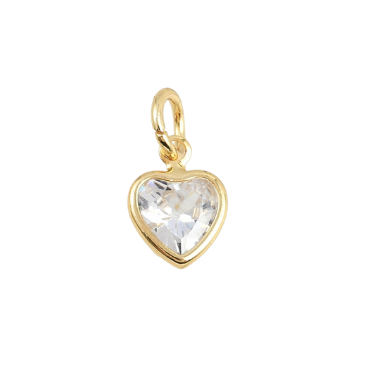 heart charm gemstone