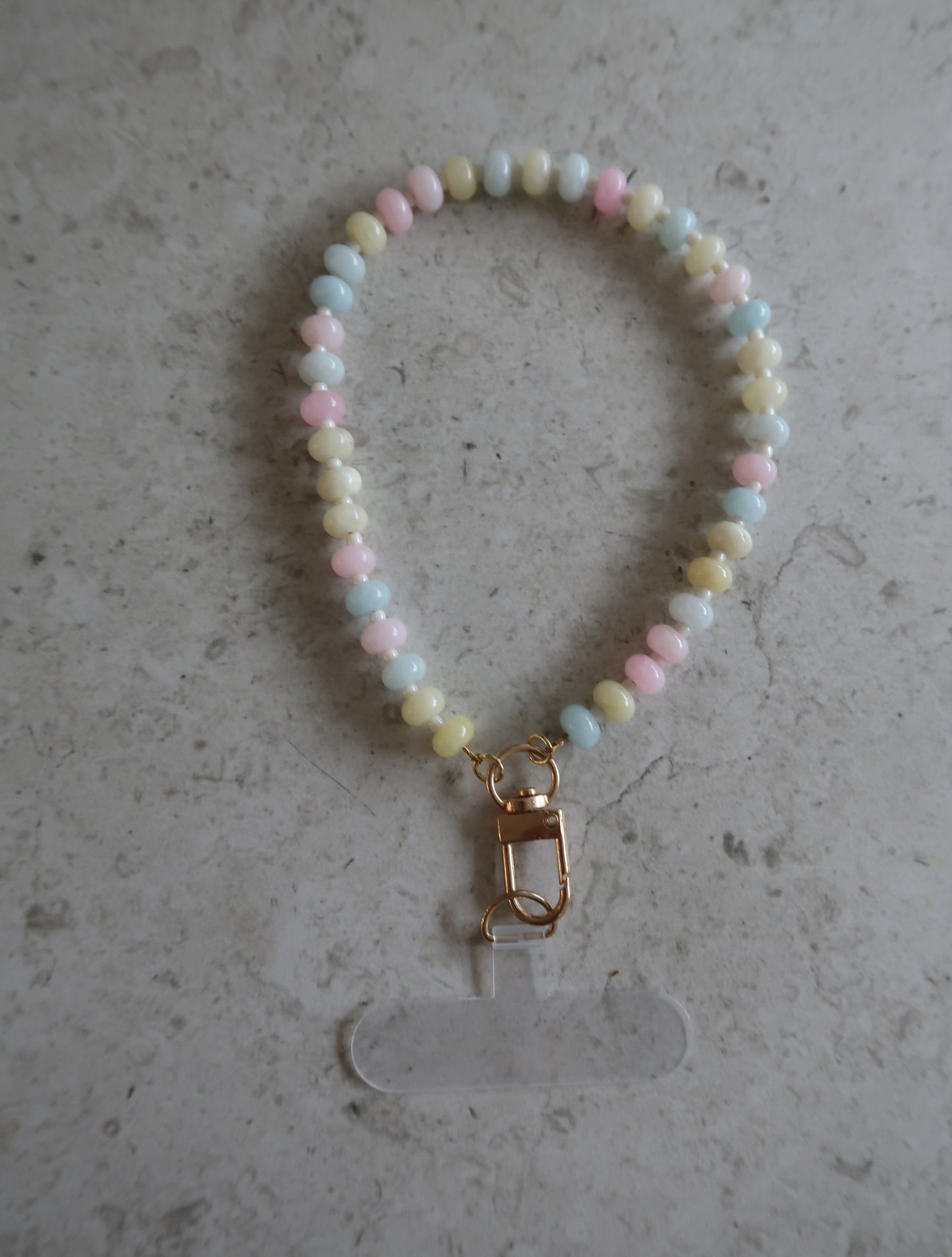 beaded phone charm (pastel)