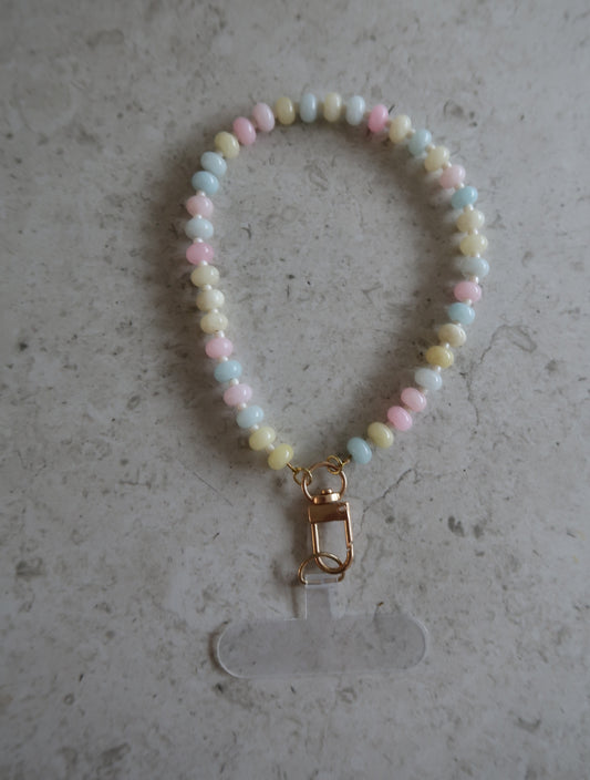 beaded phone charm (pastel)