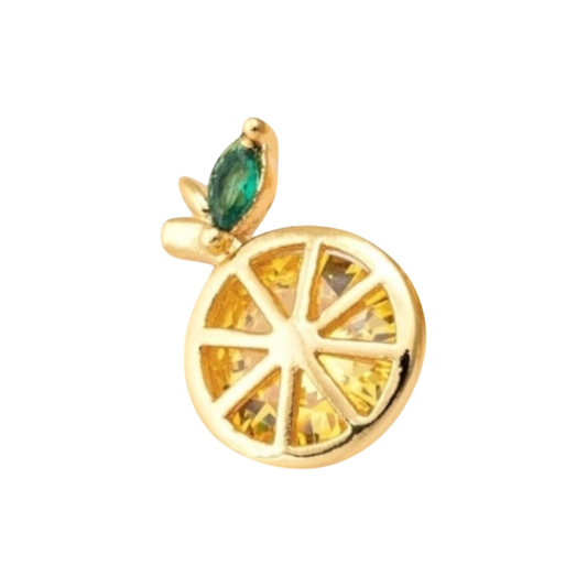 gold citrus charm
