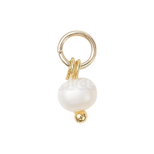 gold pearl charm