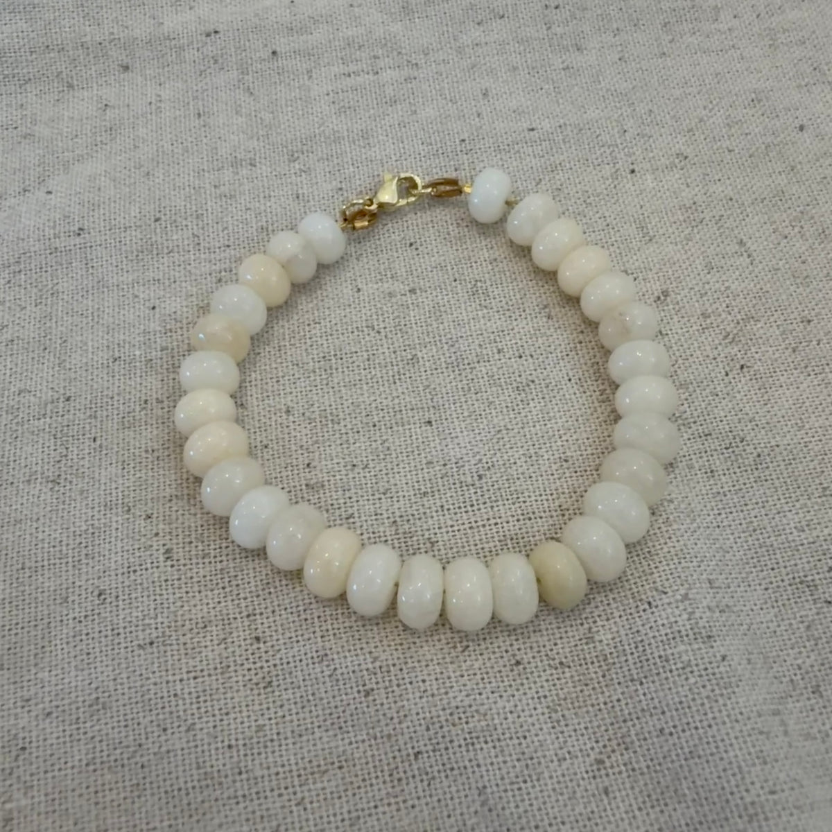 Sweet Cream Chunky Beaded Bracelet