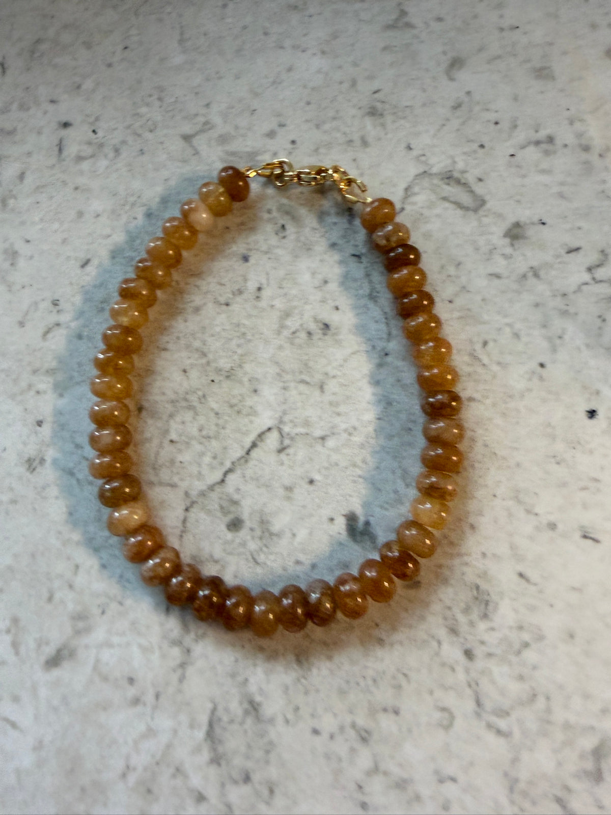 Caramel Skinny Beaded Bracelet