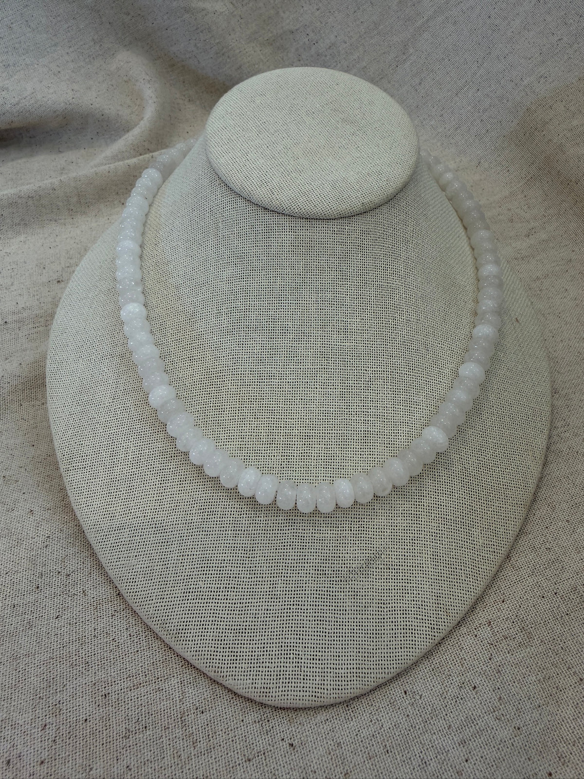White Jade Chunky Beaded Necklace