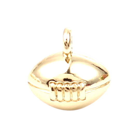 gold football charm