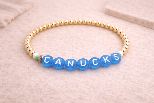 the canucks bracelet in blue