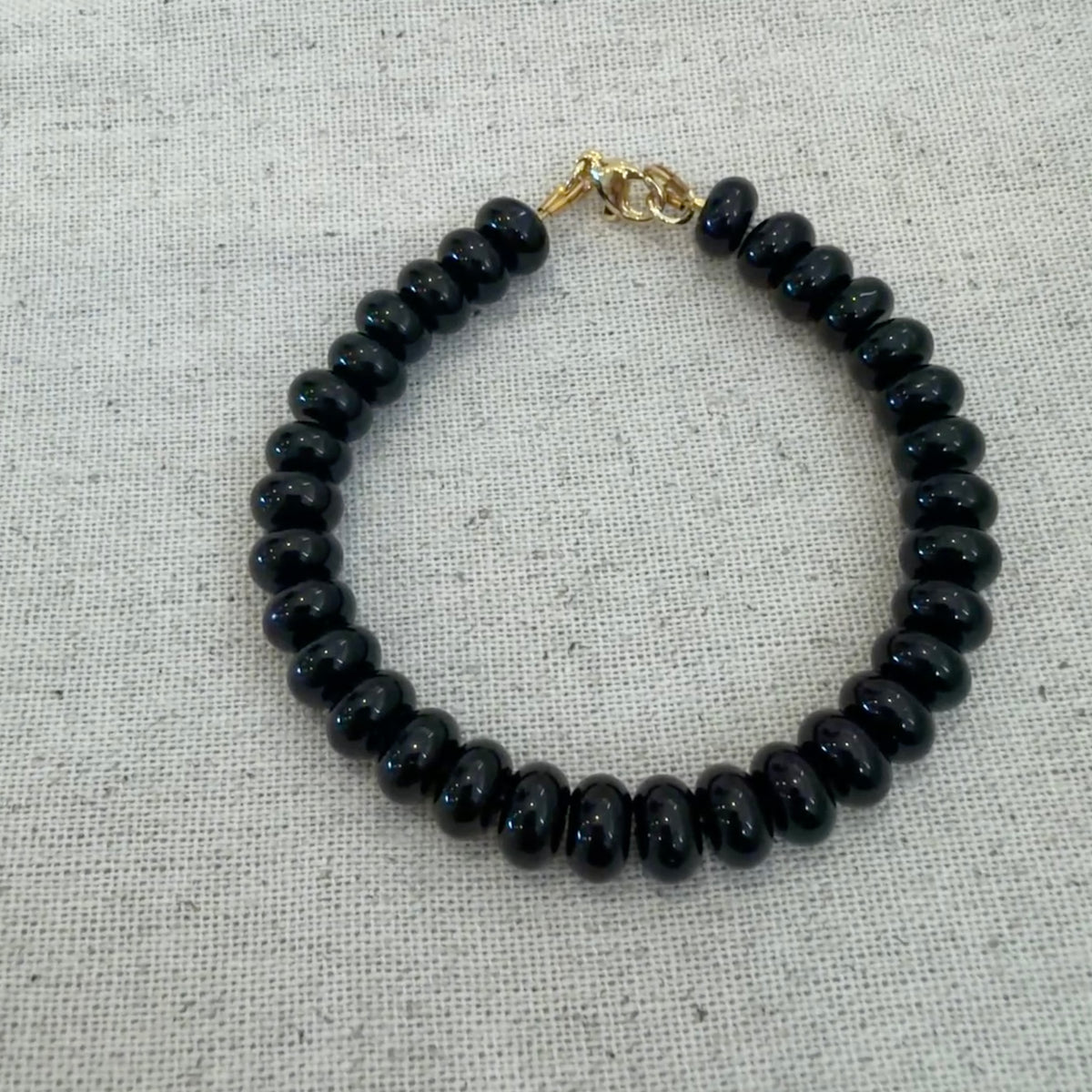 Black Coffee Chunky Beaded Bracelet