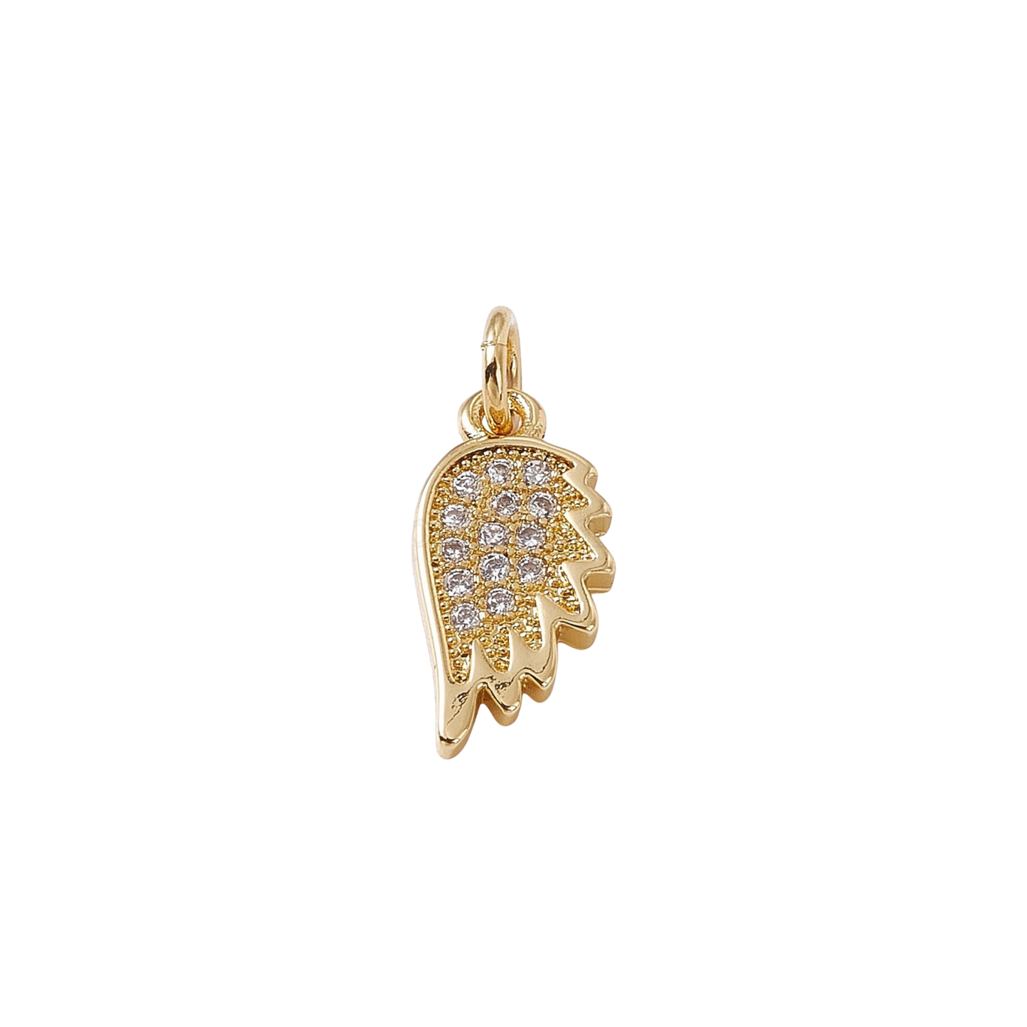 angel wing rhinestone charm