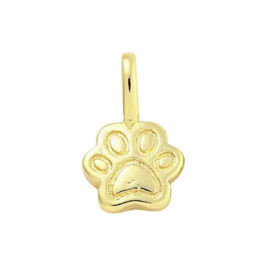 gold mini paw charm