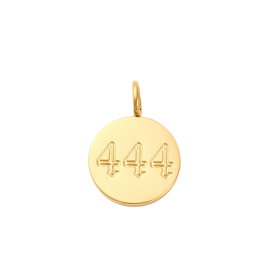 angel number pendant charm (444)