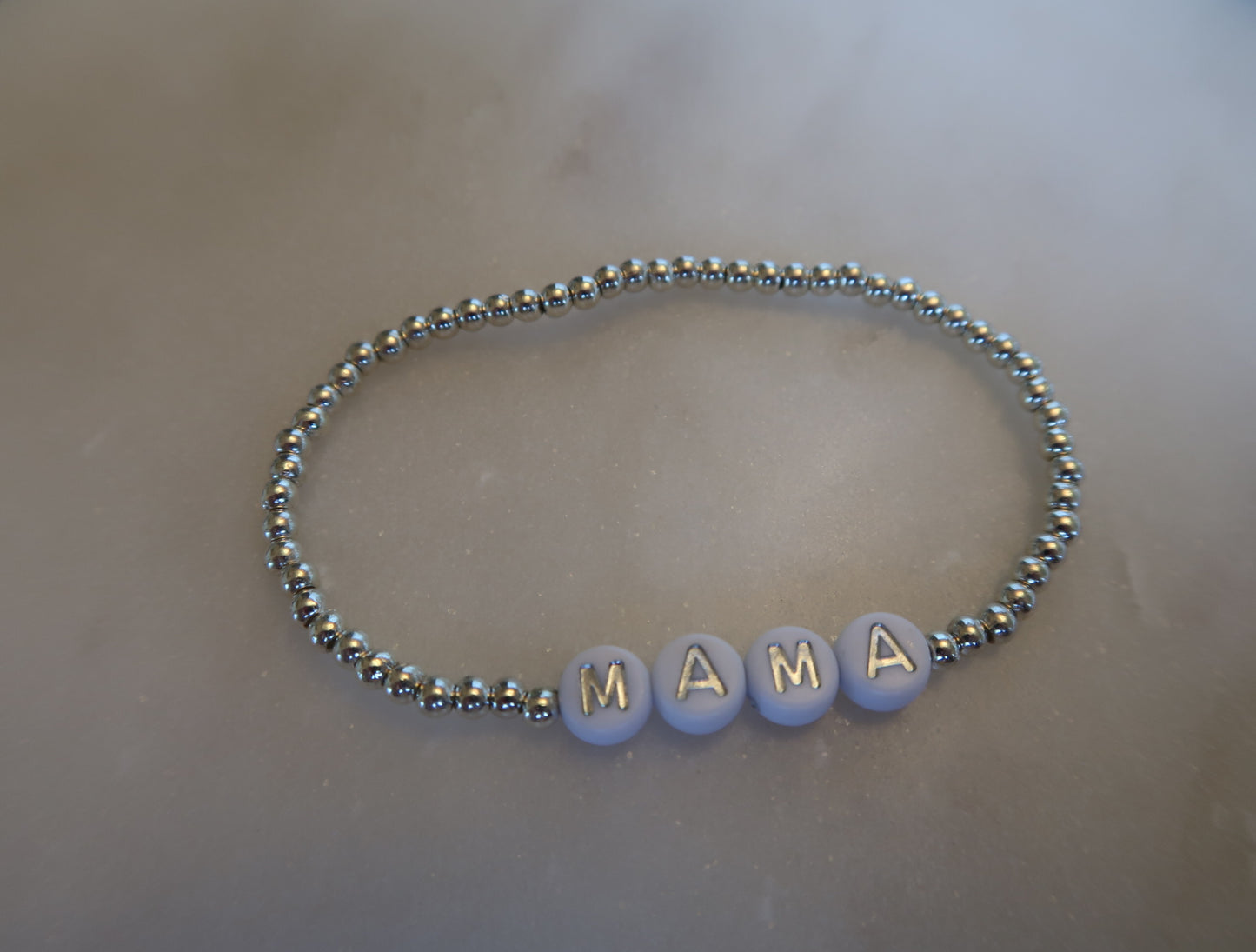 the mama bracelet in silver