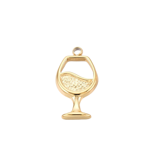 wine charm (gold)