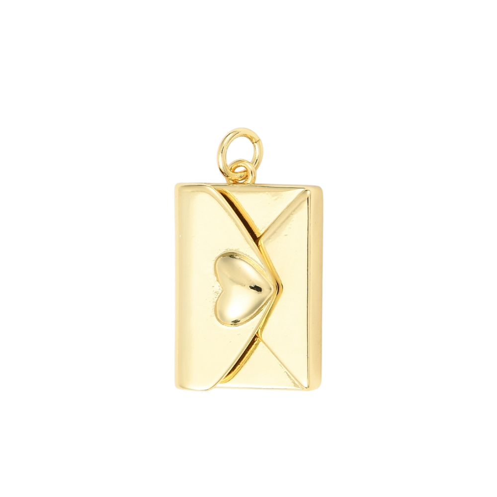 love letter charm (gold)
