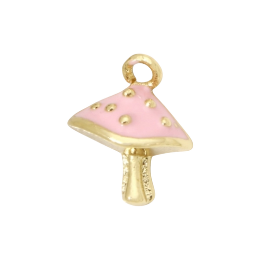 pink mushroom charm