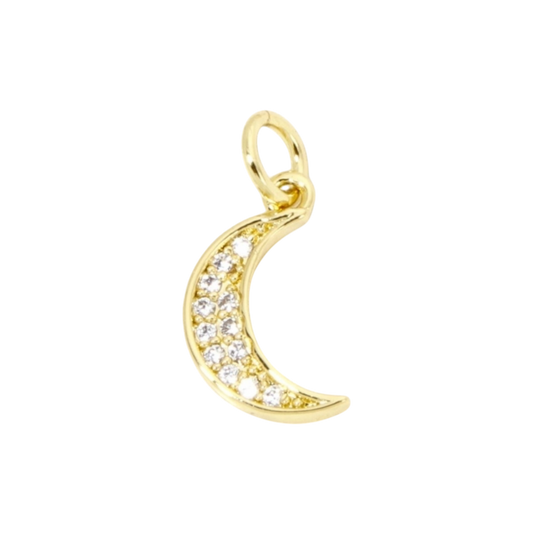 moon rhinestone charm