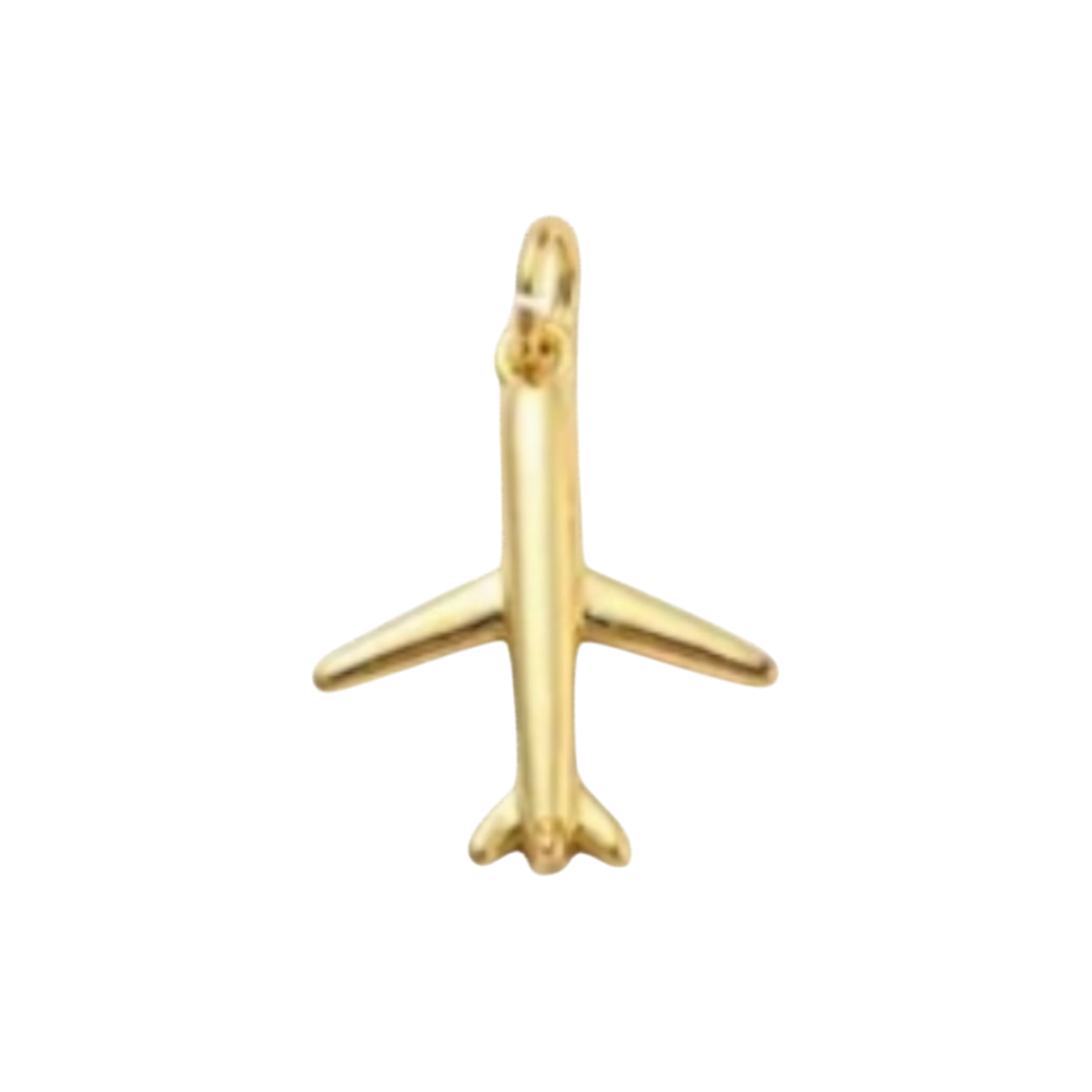 gold airplane charm (2)