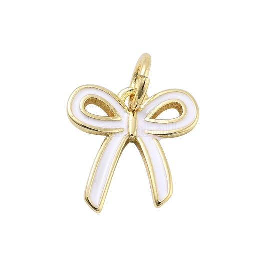 white bow charm